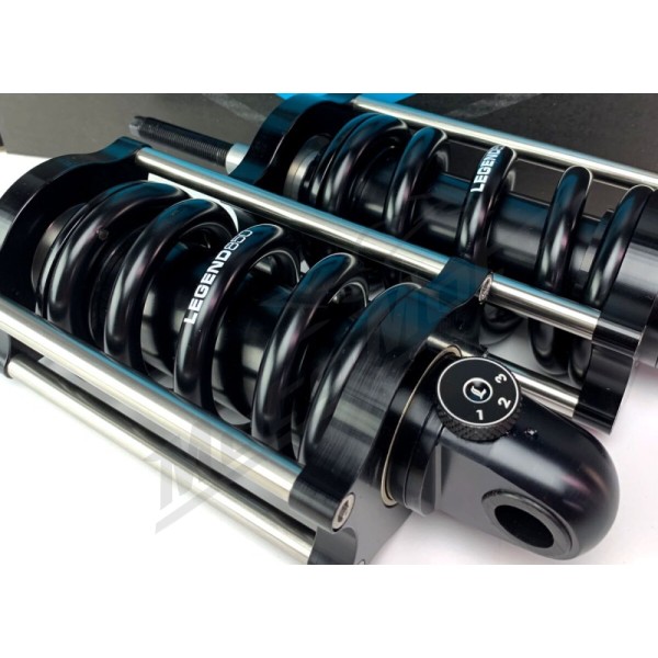 LEGEND SUSPENSION REVO-A  Standart Adjustable Softail Coil Suspension Harley Davidson FLS / FLSTF / FLSTN / FXSB / FXSTS 1450/1800 00-17  