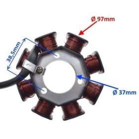 Stator ignition YAMAHA TTR/ XT/ YBR/ BETA RE/ DERBI SENDA 125cc 4T 05-20 4wires