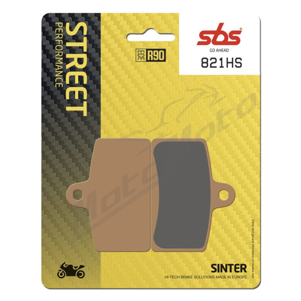 SBS HS Street Excel 821HS Sintered Front Brake Pads Aprilia / Derbi / Malaguti / Rieju 50-125cc 05-19