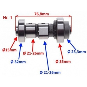 Camshaft YAMAHA YBR 125cc