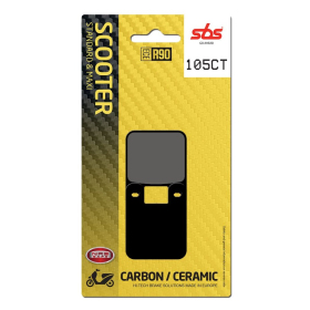 SBS 105CT Scooter Carbon Tech Organic Brake Pads Aprilia / Beta / CPI / Derbi / Gilera / Malaguti / MBK / Peugeot / Yamaha 50-180cc 93-17