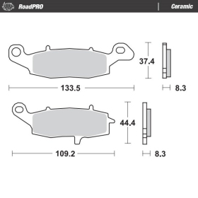 MOTO-MASTER Ceramic Front Brake Pads Kawasaki / Suzuki 500-1700 92-26 