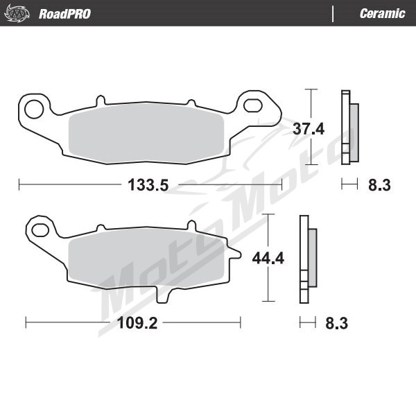 MOTO-MASTER Keraminės Priekinės stabdžių trinkelės Kawasaki / Suzuki 500-1700 92-26 