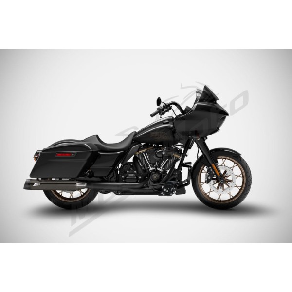 ZARD 4.5 Inches Slash-Cut Slip-Ons Mufflers Harley Davidson FLH / FLHR / FLHX / FLTRX / FLTRXSE 1750-1977cc 17-24