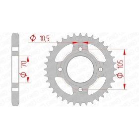 AFAM Steel Standard Rear Sprocket 530 36-38 teeth HONDA CB 250-400cc 68-77