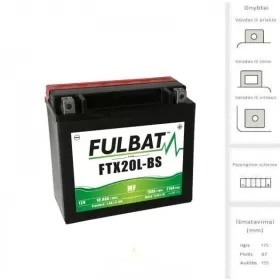 FULBAT Accumulator 18 Ah 270 A EN 12V FTX20L-BS