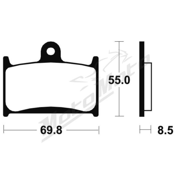 TECNIUM Sintered Metal Brake Pads MTR124 Triumph Tiger / Thunderbird / Rocket / Daytona / Trophy 600/2300 92-20