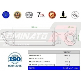 Duslintuvo bakelis Dominator HP5 BLACK BMW F900 R / XR 2020 - 2021