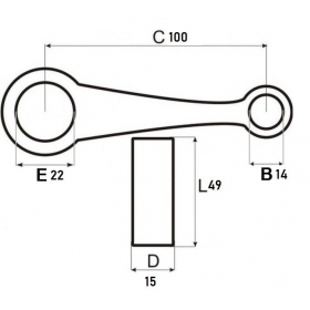 Connecting rod YAMAHA DT100 RS100