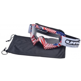 Off Road goggles USA flag UNIT M18 (clear lens)