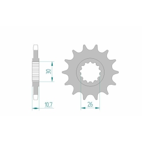 AFAM Steel Standard Front Sprocket 21607 - 525 15-16 teeth YAMAHA TDM / FZ8 / MT-07 / MT-09 / MT-10 / YZF-R1 / XSR / TRACER / NIKEN 700-1000cc 02-25
