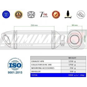 Exhaust kit Dominator EX HP8 KTM RC 390 2022-2023 + DB KILLER
