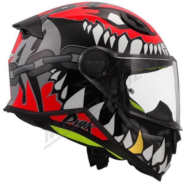 LS2 FF812 KID PUNK helmet - Grey Red, S