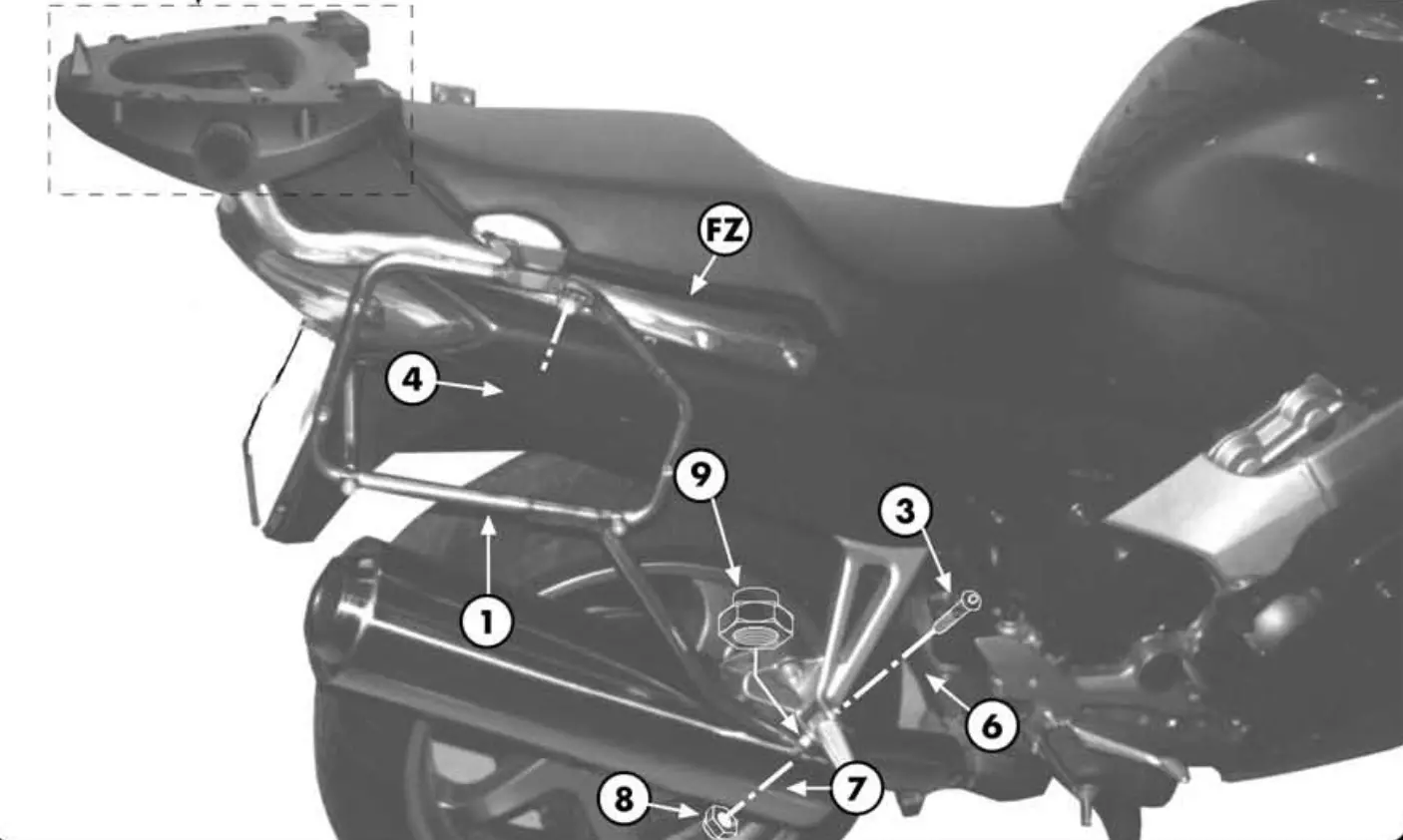 KAPPA Monokey Side Case Holder Honda VFR 800 98-01