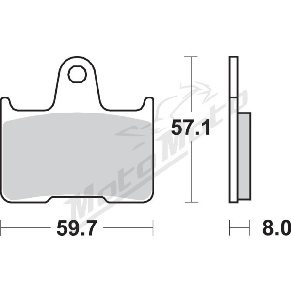 SBS 715LS Sintered Metal Brake Pads HONDA /  KAWASAKI / MZ 750-1400 96-19