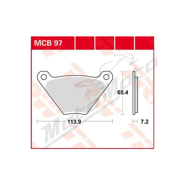 TRW All Round Sintered Metal MCB97 Brake Pads Harley Davidson FL / FLH / FLHS / FX / FXB / FXS / FXWG 1200-1340cc 74-84