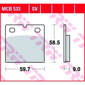 STABDŽIŲ TRINKELĖS TRW MCB533 STANDARD 