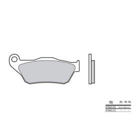 BREMBO Scooter Carbon Ceramic stabdžių trinkelės priekinės MBK SKYCRUISER / YAMAHA X-MAX 125cc 2006-2012