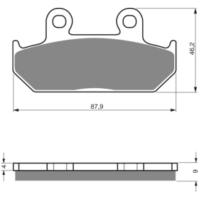 GOLDFREN Brake Pads 024 Ceramic Carbon S3 Honda CBR / GL / NX / VFR 650-1500 86-00