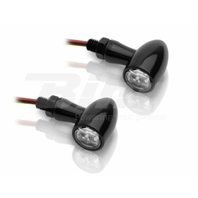 V PARTS Aluminium LED Indicator Set Clear Universal 2pcs