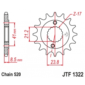 Front sprocket JTF1322