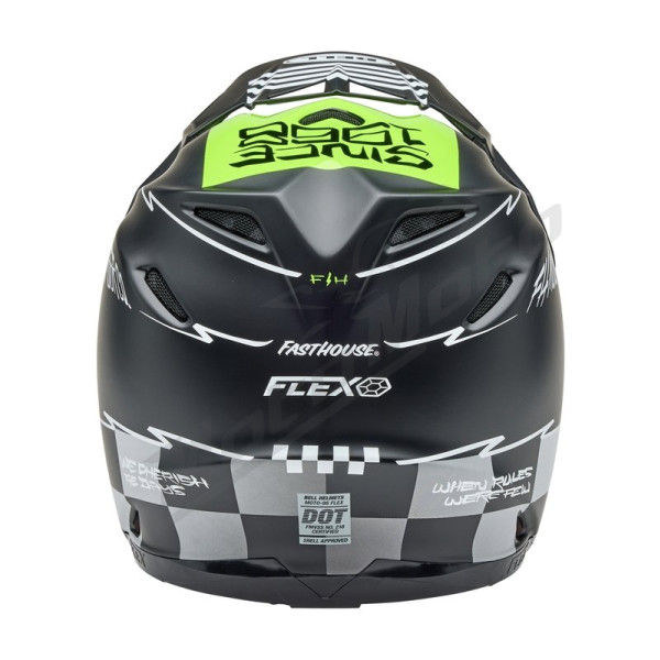 BELL Moto-9S Flex Fasthouse Smoke Bomb Krosinis šalmas
