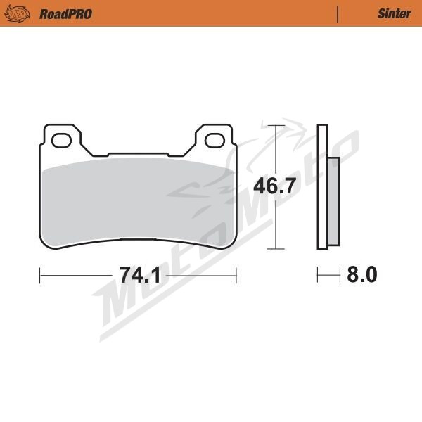 MOTO-MASTER Roadpro Front Brake Pads Honda CBR / VFR 600-1000 04-21
