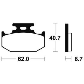 TECNIUM Street Organic Brake pads MA132 Yamaha / Suzuki 125/250 82-24