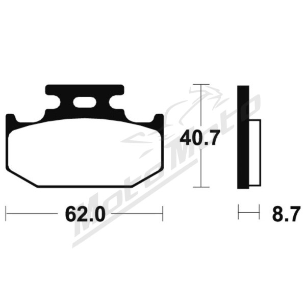 TECNIUM Street Organic Brake pads MA132 Yamaha / Suzuki 125/250 82-24