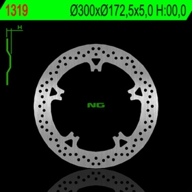 NG BRAKES 1319 plaukiojantis stabdžių diskas HARLEY DAVIDSON FLHTK / FXD / FXDB / FXDC / FXDF / FXDL / FXDWG / VRSCA / VRSCAW / VRSCF 1130-1690 06-16 