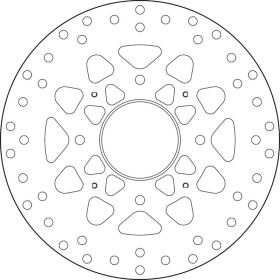 BREMBO Serie Oro apvalus fiksuotas stabdžių diskas galinis HONDA CB / VFR 800-1000cc 1998-2024