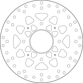 BREMBO Serie Oro Round Fixed Brake Disc Rear ​​​​​​​HONDA CB / VFR 800-1000cc 1998-2024
