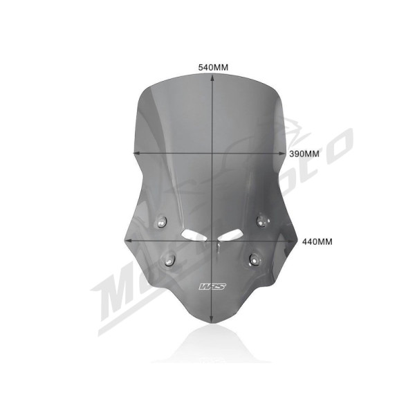 WRS Windscreen Caponord Dark Smoke Honda CB500X 16-24