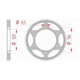 AFAM Steel Standard Rear Sprocket 428 47-57 teeth