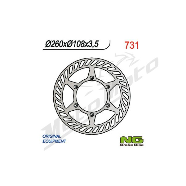 NG BRAKES Priekinis fiksuotas stabdžių diskas 260mm Gas Gas EC 125-300cc 99-19
