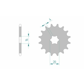 AFAM Steel Standard Front Sprocket 30100 - 420 12-16 teeth KAWASAKI / YAMAHA / SUZUKI 60-110cc 75-26