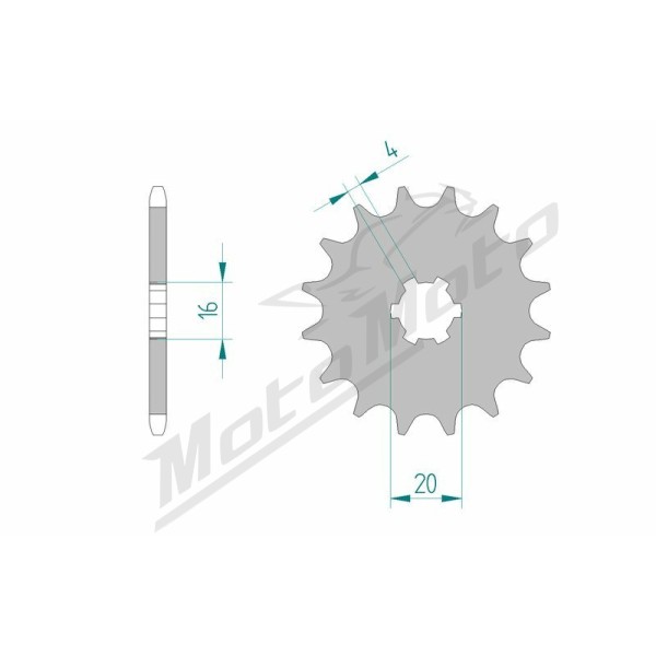 AFAM Steel Standard Front Sprocket 30100 - 420 12-16 teeth KAWASAKI / YAMAHA / SUZUKI 60-110cc 75-26
