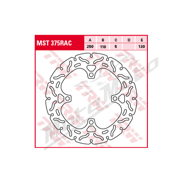 TRW Rear Brake Disc Kawasaki Z 750-1000cc 07-17