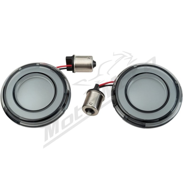 KURYAKYN Tamsintas galinių posūkio signalų kompl. Harley Davidson Harley Davidson FLD / FLHC / FLHCS / FLSTF / FLSTN / FXDL / XL 883/1800 00-24