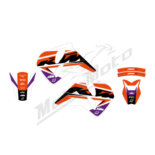 BLACKBIRD DREAM 5 STICKERS (DECALS) KTM EXC / LC4 / SX-C 400cc 96-99