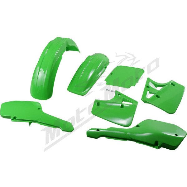 UFO Plastics Set Kawasaki KX 250-500cc 1987 Green