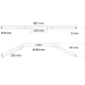 ACCOSSATO Aluminium Handlebar 28,6 mm