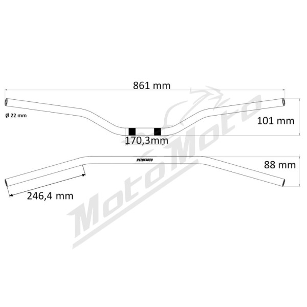 ACCOSSATO Aluminium Handlebar 22 mm