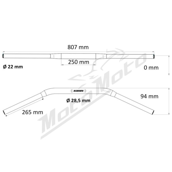 ACCOSSATO Aluminium Handlebar 28,6 mm