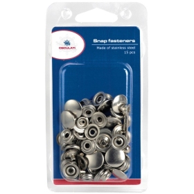 Osculati set of 15pcs stud press fasteners blister