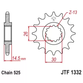 Front sprocket JTF1332RB
