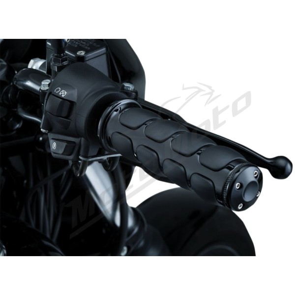 KURYAKYN ISO Black Grips Ø25.4mm Kawasaki / Suzuki / Victory / Yamaha 650/1900 87-25 