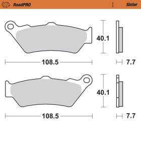 MOTO-MASTER Roadpro Rear Brake Pads BMW / Ducati / Harley Davidson / Moto Guzzi / Triumph / Victory 500-2300 98-24