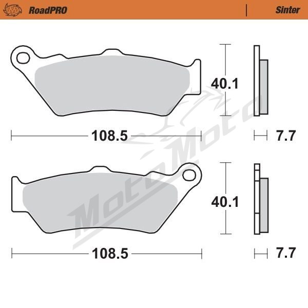 MOTO-MASTER Roadpro Rear Brake Pads BMW / Ducati / Harley Davidson / Moto Guzzi / Triumph / Victory 500-2300 98-24