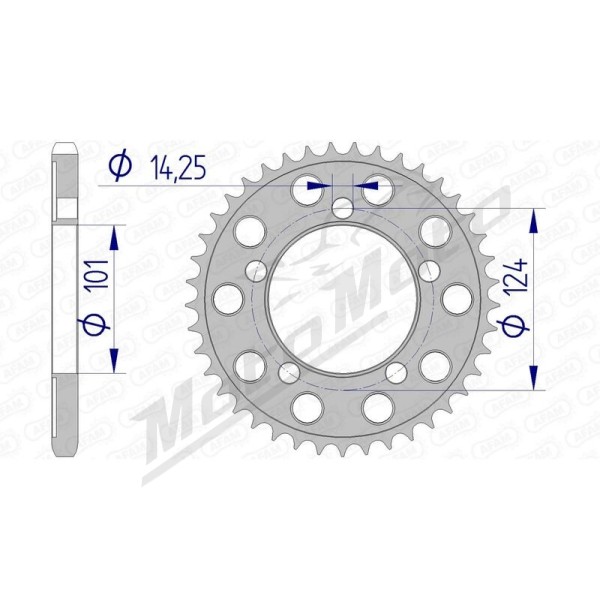 AFAM Aluminium Rear Sprocket 525 38-42 teeth
